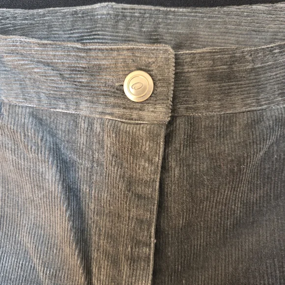 Oscar de la Renta Gray Straight Leg Pants with Embroidery - Picture 7 of 12